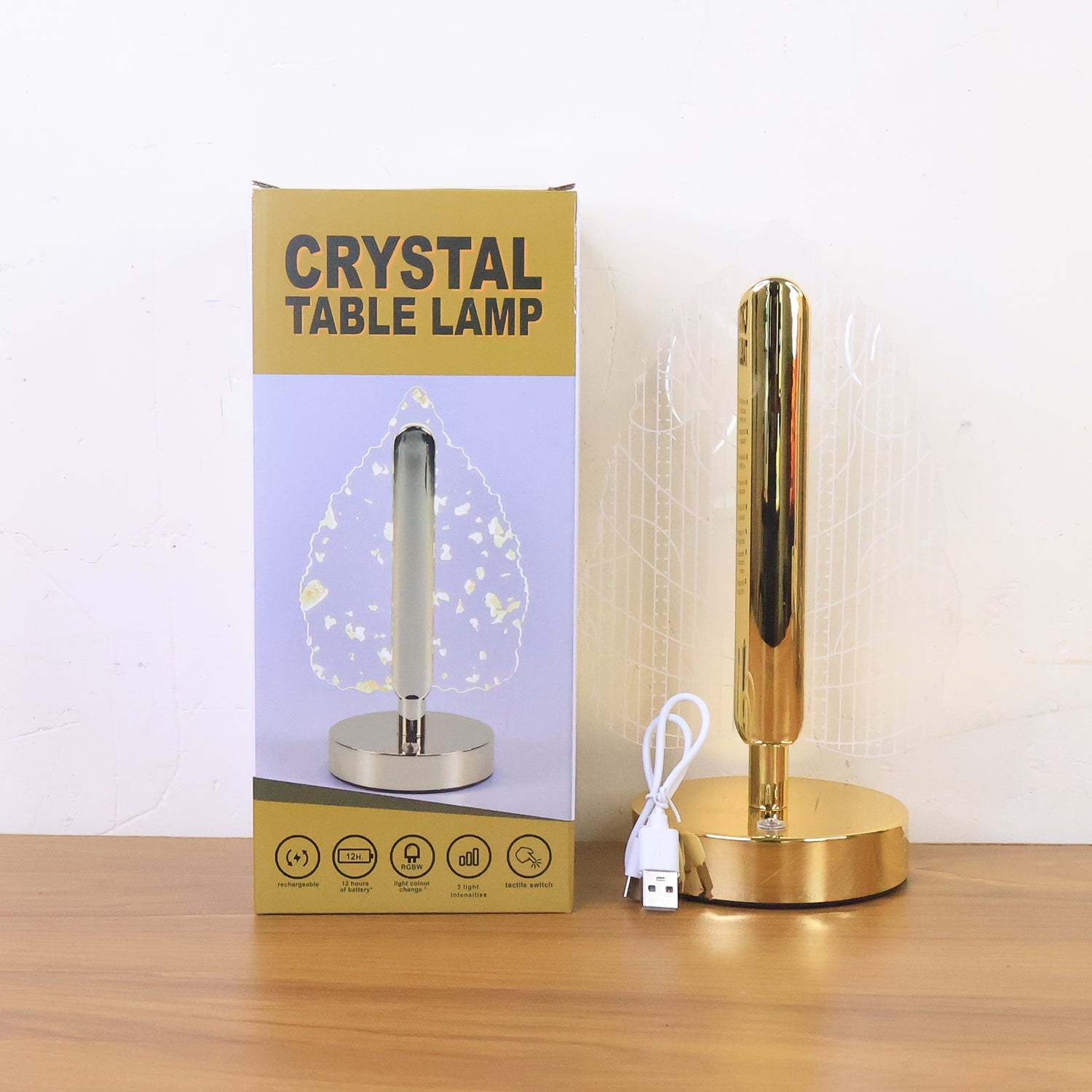 Elegant Plastic LED Table Lamp with Leaf Design Shade (1 Pc) Elegant Plastic LED Table Lamp with Leaf Design Shade (1 Pc)